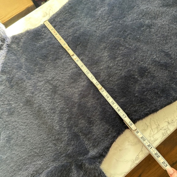 J. Crew Brushed Yarn Fuzzy Knit Cozy Short Sleeve Dress Navy Blue Plus Size 2X - Picture 8 of 10